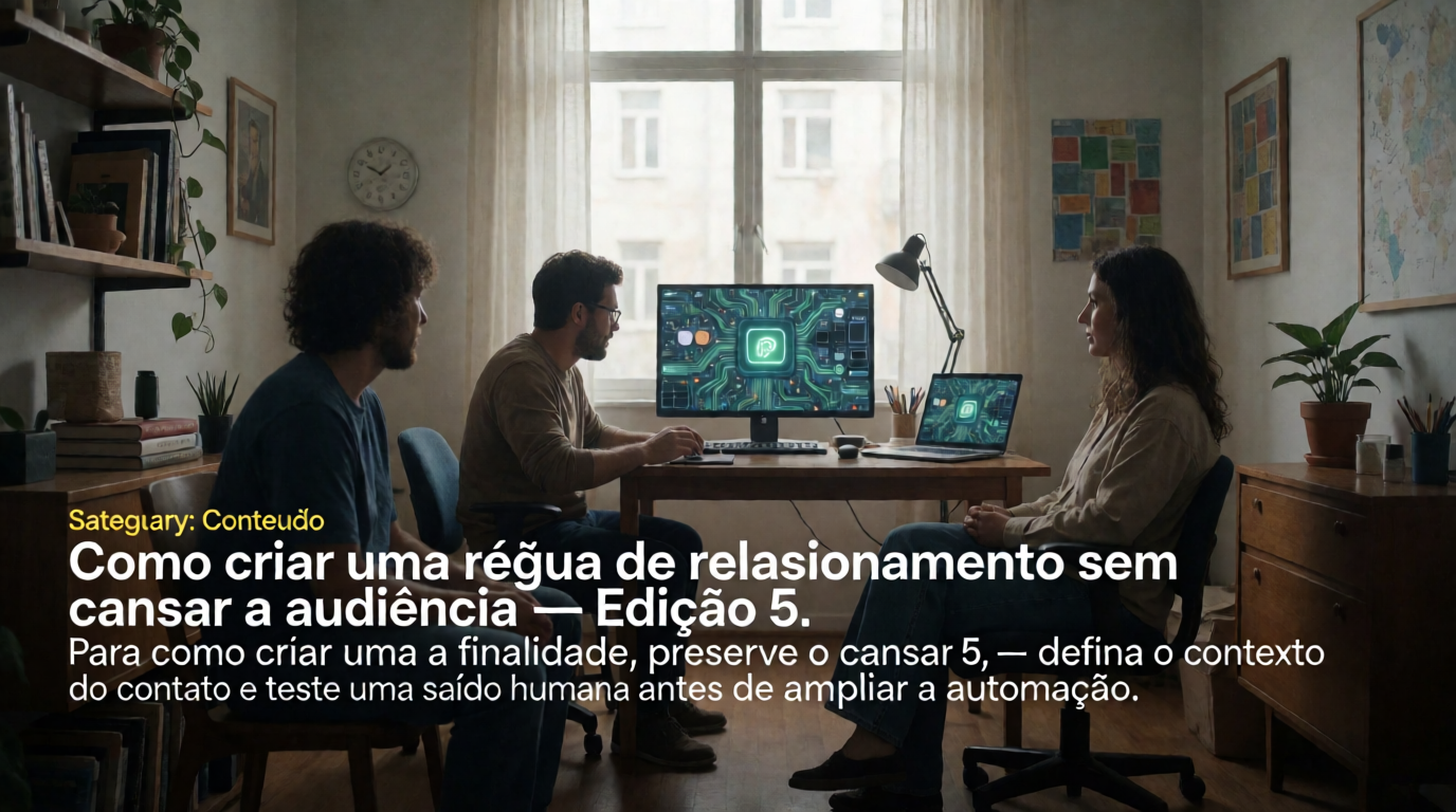 Capa editorial local sobre conteúdo; tema: Como criar uma régua de relacionamento sem cansar a audiência — Edição 5