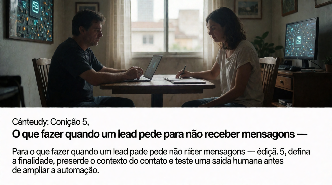 Capa editorial local sobre conteúdo; tema: O que fazer quando um lead pede para não receber mensagens — Edição 5